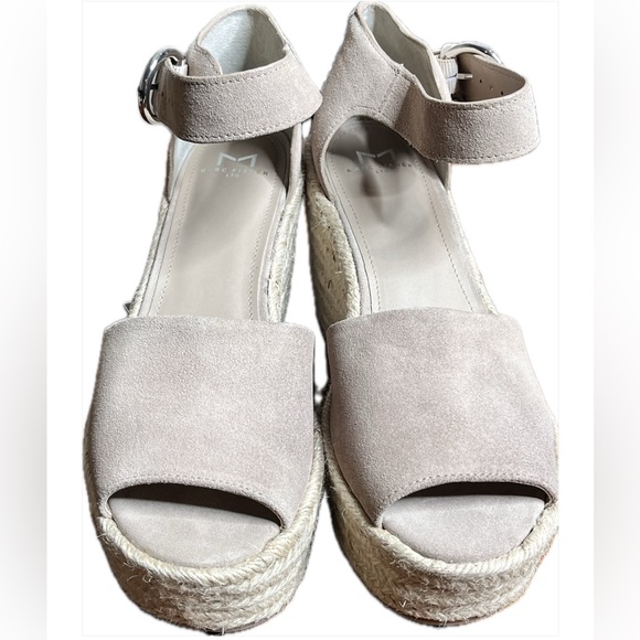 NWT - Marc Fisher Alita Platform Wedge Espadrille Sandals in Light Natural Sz 11 - Picture 2 of 10